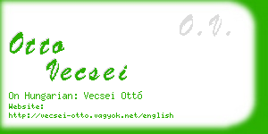 otto vecsei business card