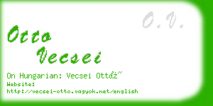otto vecsei business card